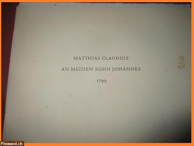 Bild 7: Matthias Claudius an meinen Sohn Johannes 1799 Nummer 275