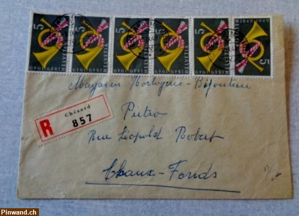 Bild 1: Briefumschlag Inscrit 1949 zu verkaufen