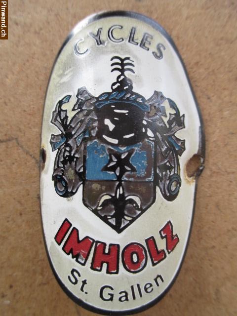 Bild 1: Imholz St.Gallen Velo Steuerkopf  CH Schild Emblem