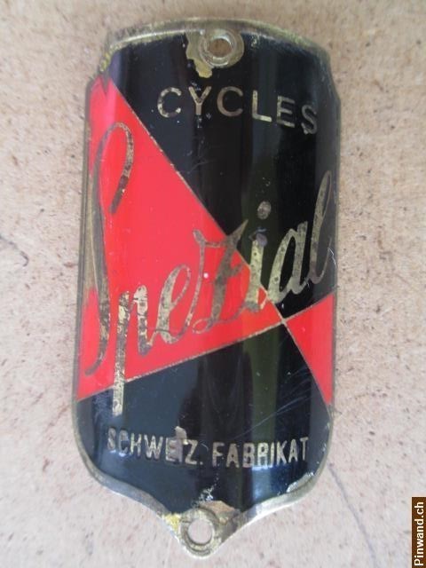 Bild 1: Spezial Cicles Velo Steuerkopf  CH  Schild Emblem