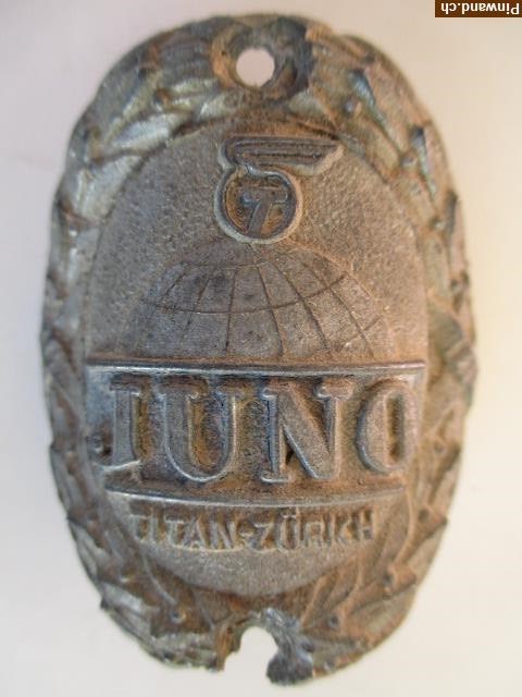 Bild 1: Juno Titan Velo Steuerkopf CH Markenschild Emblem