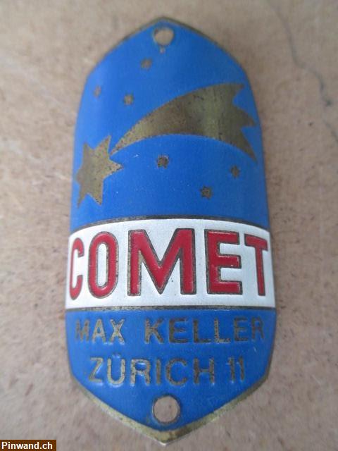 Bild 1: Comet Velo Steuerkopf  CH  Schild Emblem