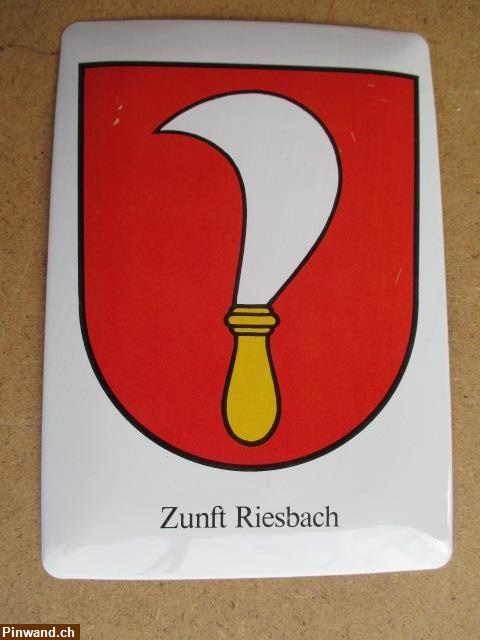 Bild 1: Sächsiilüüte Zunftwappen Riesbach 1887