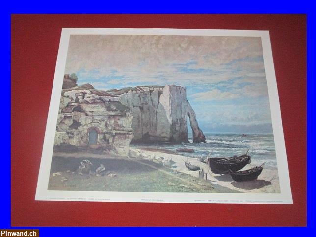 Bild 1: plakat gustave courbet la falaise d'etretat