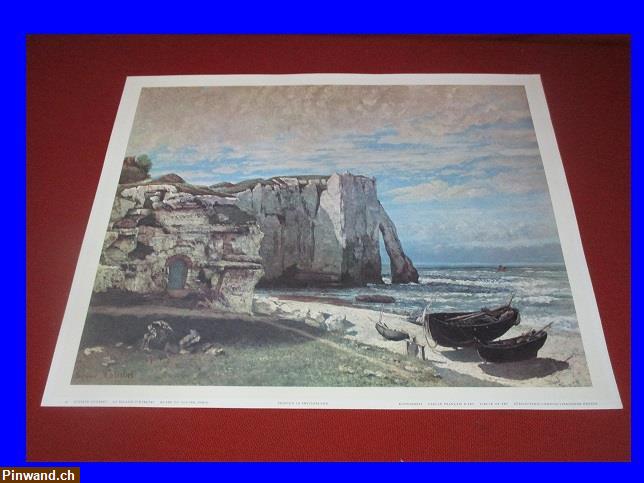 Bild 2: plakat gustave courbet la falaise d'etretat