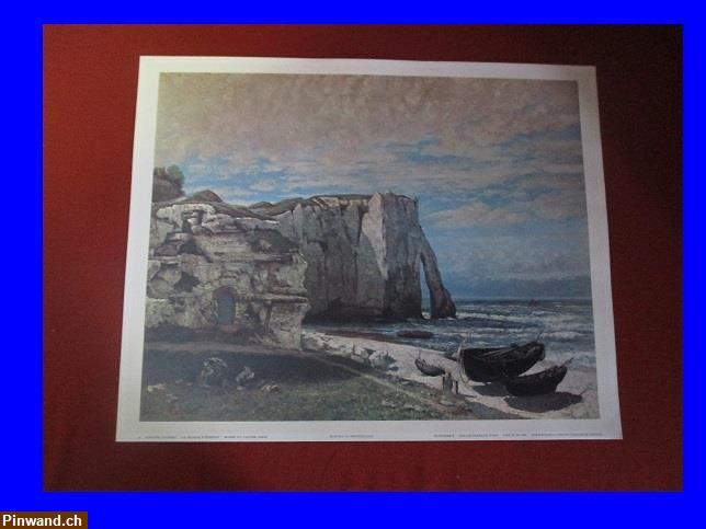 Bild 3: plakat gustave courbet la falaise d'etretat