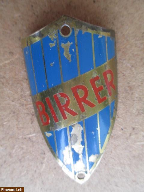 Bild 1: Birrer Velo Steuerkopf  CH  Schild Emblem