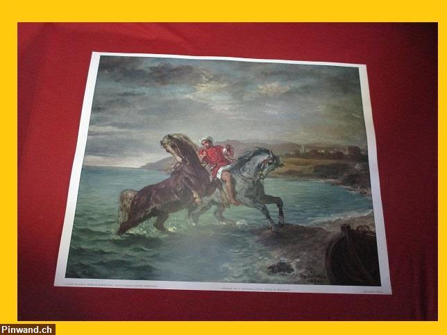 Bild 1: Plakat 60x48cm | Pferde am Meeresstrand Phillips Memorial Gallery