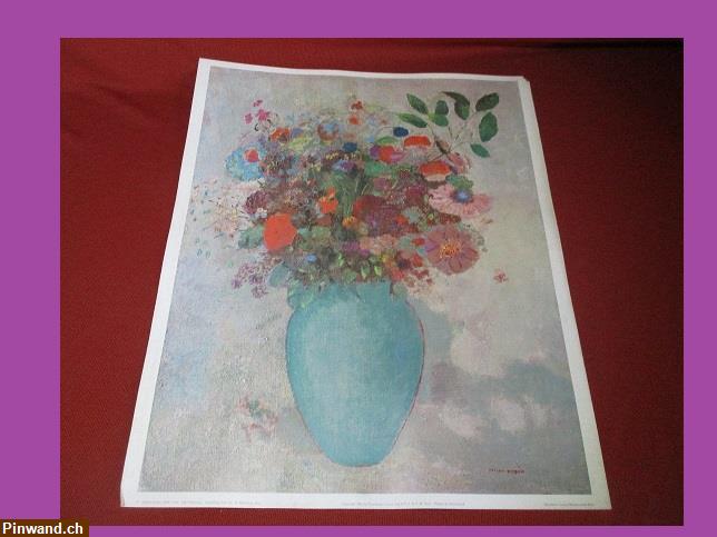 Bild 1: Plakat 60x48cm | Odilon Redon 1840 - 1916 | Die türkise Vase