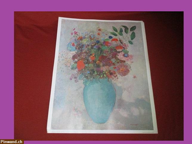 Bild 2: Plakat 60x48cm | Odilon Redon 1840 - 1916 | Die türkise Vase