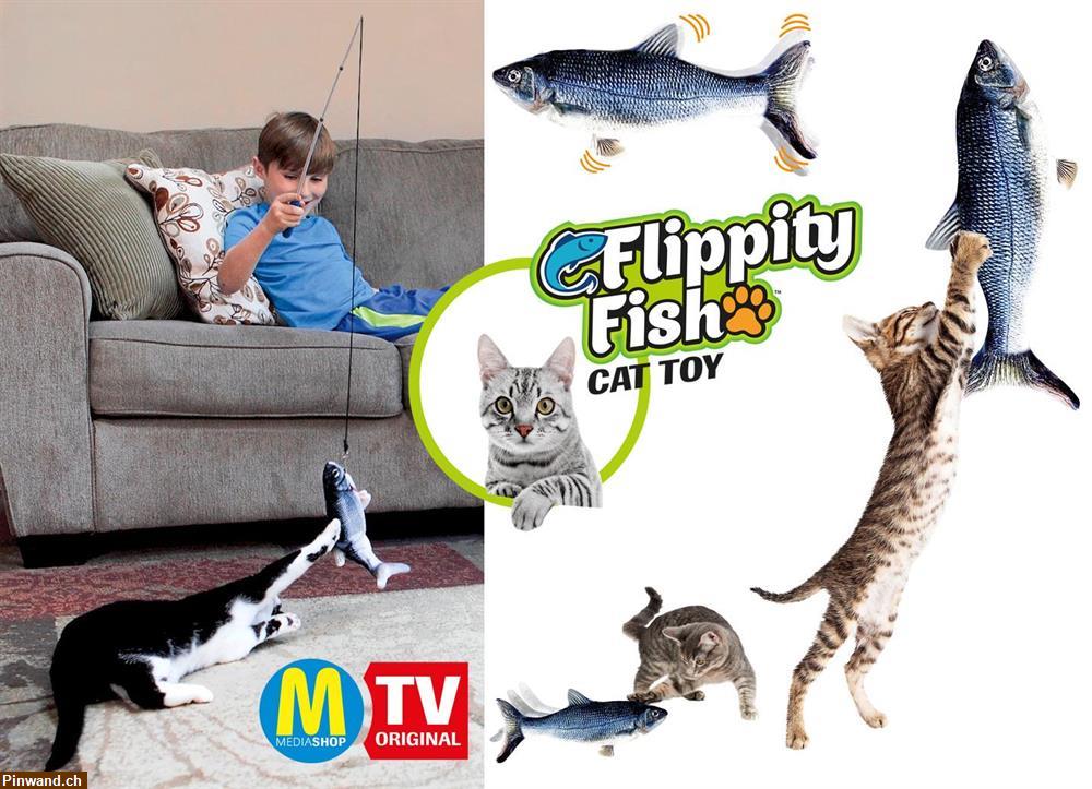 Bild 1: zu verkaufen Katzenspielzeug mit Fisch - Wo Katzen drauf abfahren