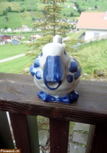 Bild 5: Keramik Giesskanne Ente / Original Delft, handbemalt zu verkaufen