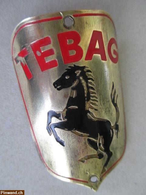 Bild 1: Tebag Velo/Mofa Steuerkopf CH Schild Emblem zu verkaufen