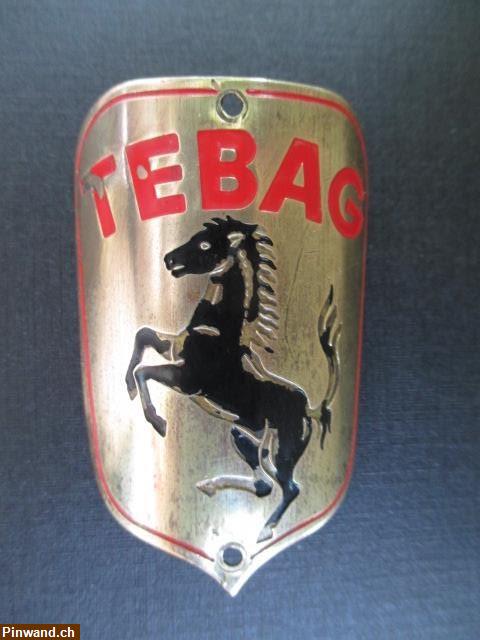 Bild 3: Tebag Velo/Mofa Steuerkopf CH Schild Emblem zu verkaufen