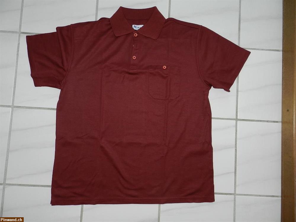 Bild 1: Polo Shirt Bordeaux Rot Hüsler Poloshirt Gr. L - 8 Stk.