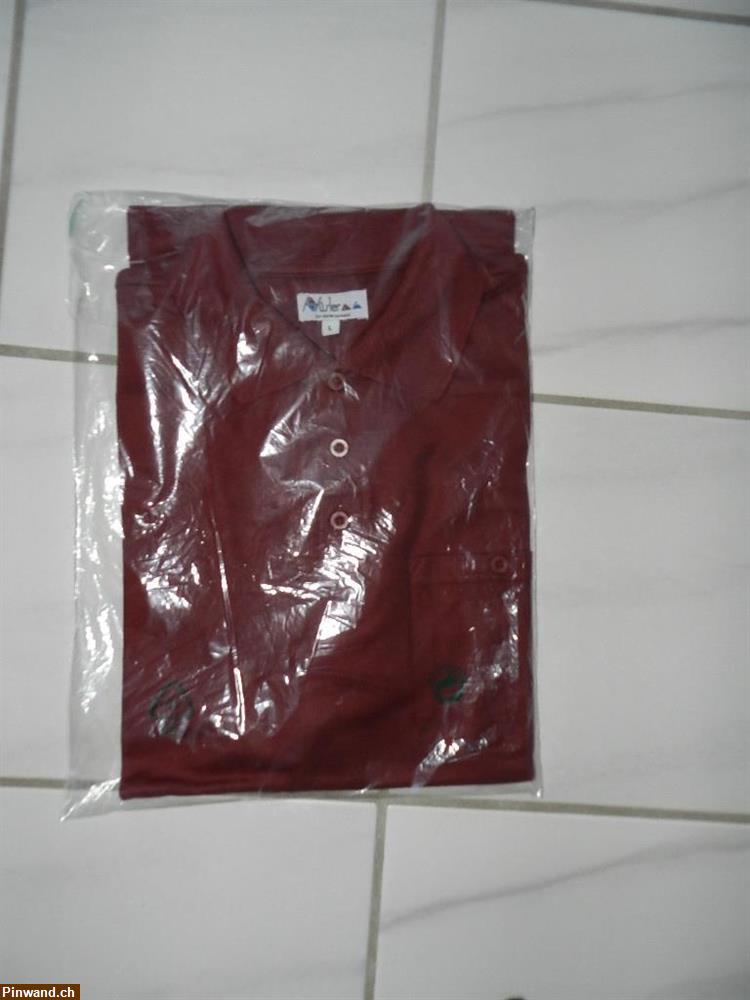 Bild 5: Polo Shirt Bordeaux Rot Hüsler Poloshirt Gr. L - 8 Stk.