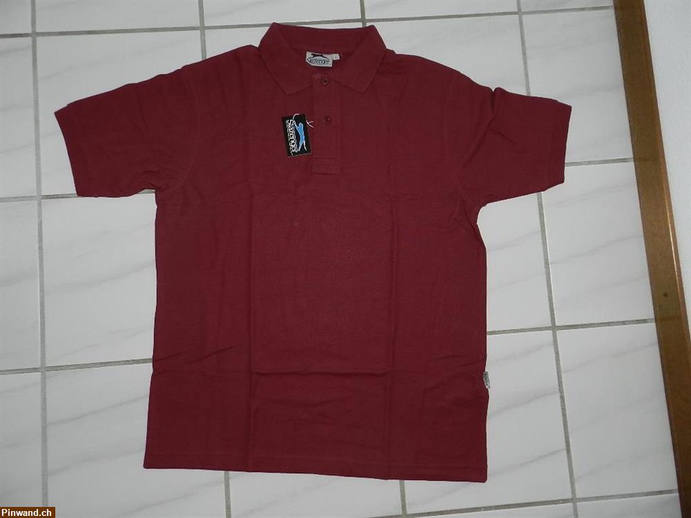 Bild 1: Polo Shirt Bordeaux Rot Slazenger Poloshirt Gr. L - 4 Stk.