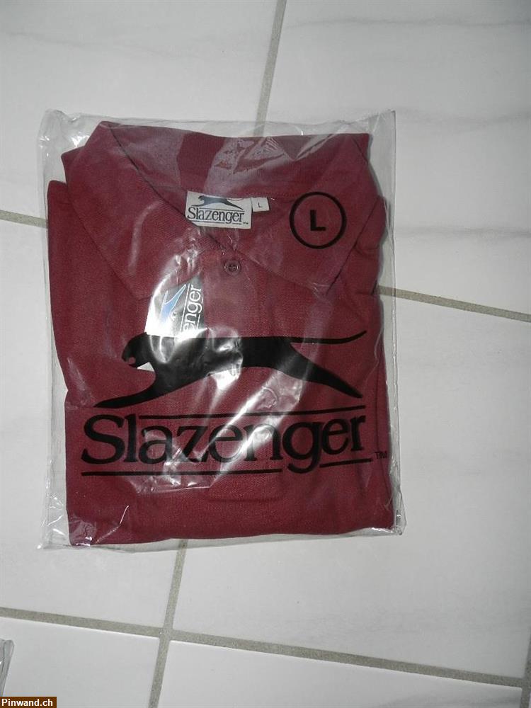 Bild 4: Polo Shirt Bordeaux Rot Slazenger Poloshirt Gr. L - 4 Stk.