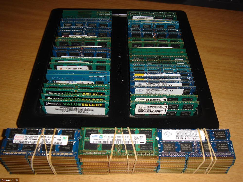 Bild 2: 2 Stück 4GB DDR3 RAM für Laptop
