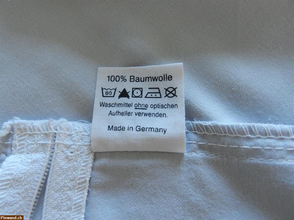 Bild 2: Duvetbezug Anzug Bettdecke Bettwäsche B-Woll Satin Hellgrau