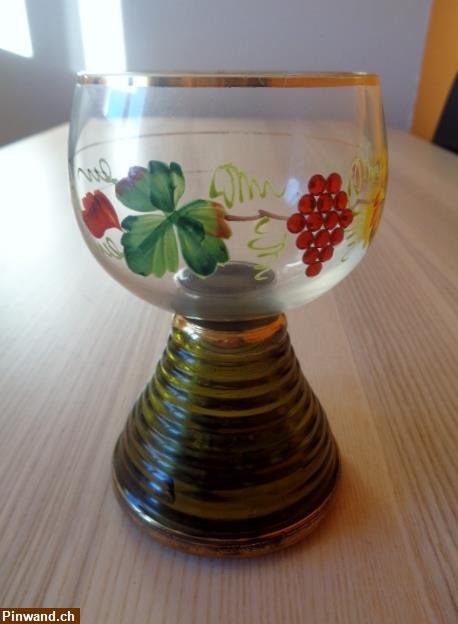 Bild 1: Vintage Römerglas / Weinglas mit Reuge Musikwerk
