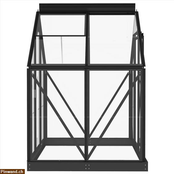 Bild 4: NEU! Gewächshaus Anthrazit, aus Aluminium und Glas