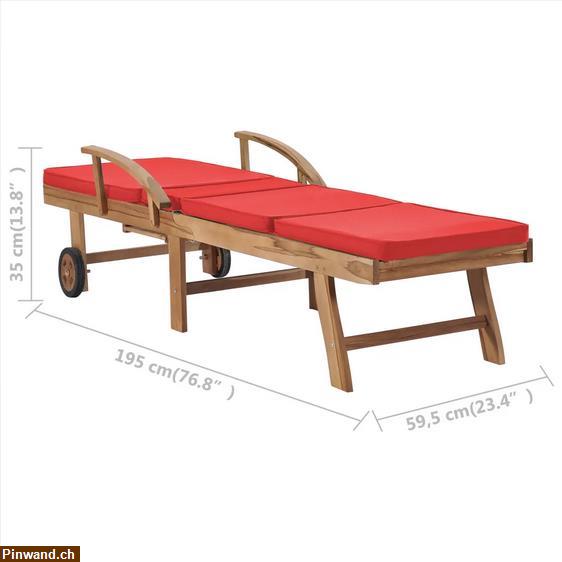 Bild 5: Sonnenliegen mit Auflagen 2 Stk. Massivholz NEU! zu verkaufen