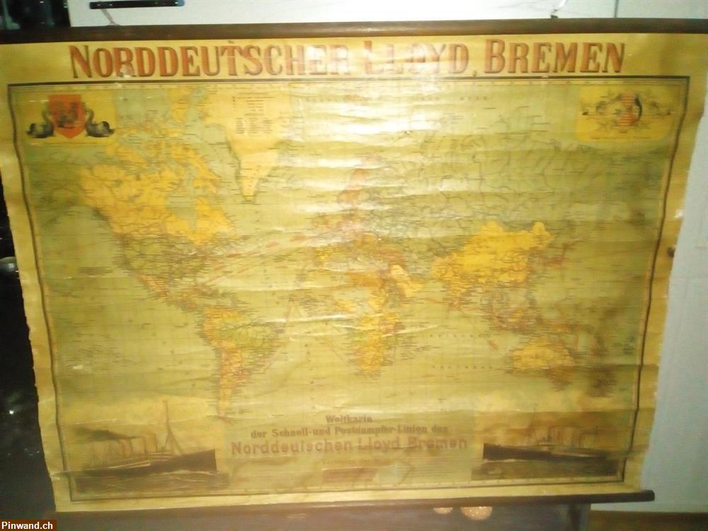 Bild 1: Rarität: alte Schifffahrtskarte von Llojd Bremen zu verkaufen