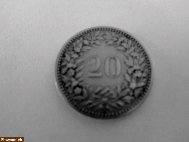 Bild 3: CH 20 Rappen Münzen 1883 / 1884 / 1885 / Gelaufen (3 Stk.)