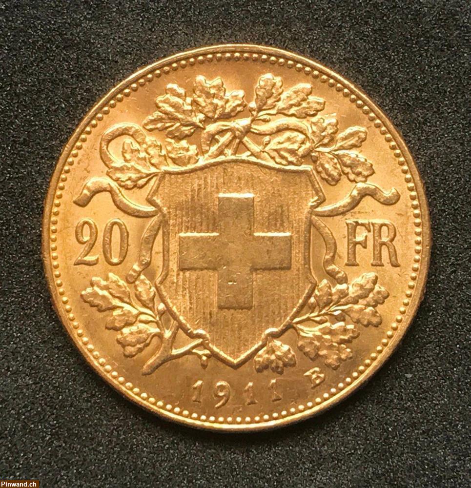 Bild 1: 20 Fr Goldvreneli 1911 NEU unzirkuliert zu verkaufen