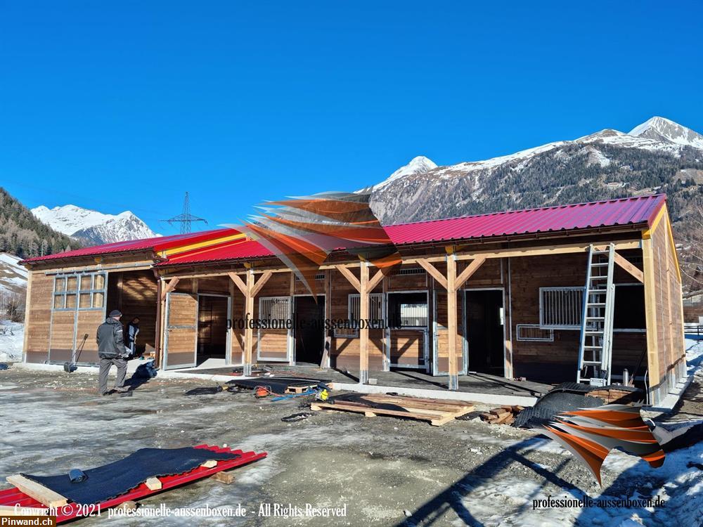 Bild 17: Außenbox, Pferdestall bauen, Pferdebox, Offenstall kaufen, Weidehütte pferd,