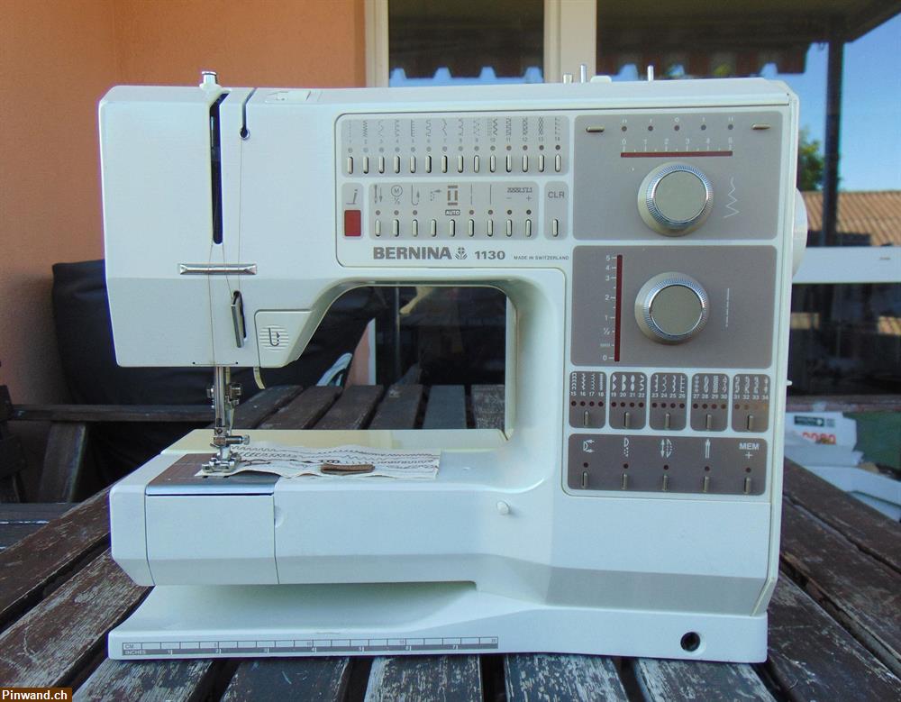 Bild 1: Nähmaschine Bernina 1130, mit 34 Stichprogrammen.