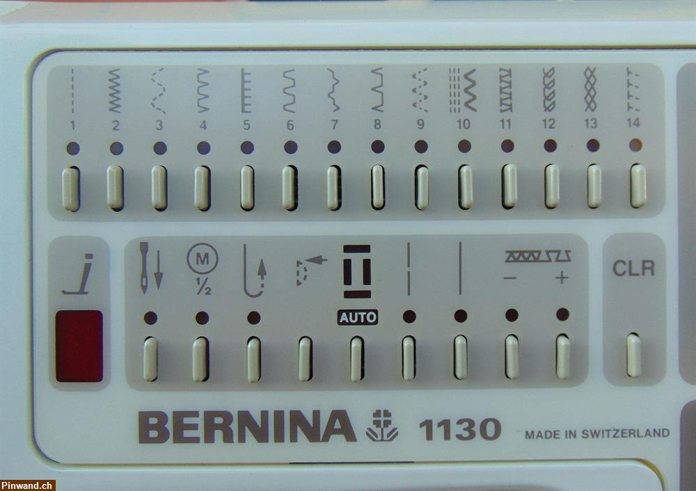 Bild 2: Nähmaschine Bernina 1130, mit 34 Stichprogrammen.