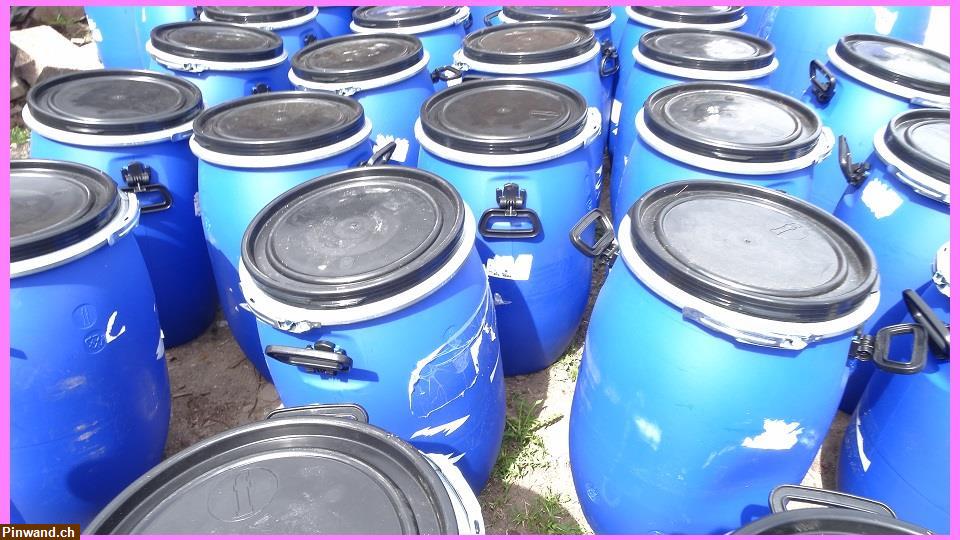 Bild 7: Kunststofffässer Blaue 60 Liter noch 33stk