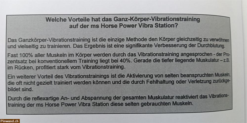 Bild 6: Trainingsgeräten für Pferde Power Vibra Station zu verkaufen