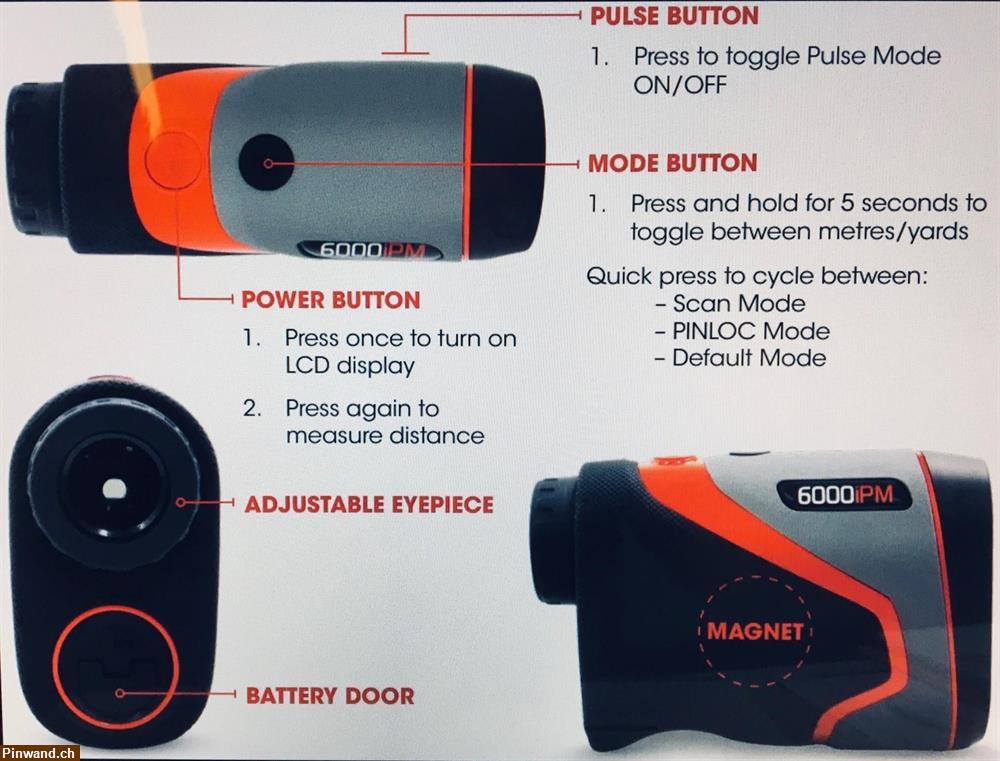 Bild 3: Golf Laser-Distanzmesser 6000IPSM zu verkaufen