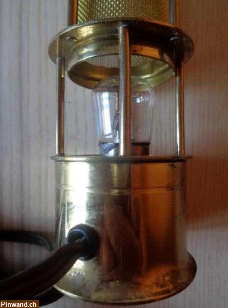 Bild 6: Bergmannslampe / Grubenlampe, elekrifiziert zu verkaufen