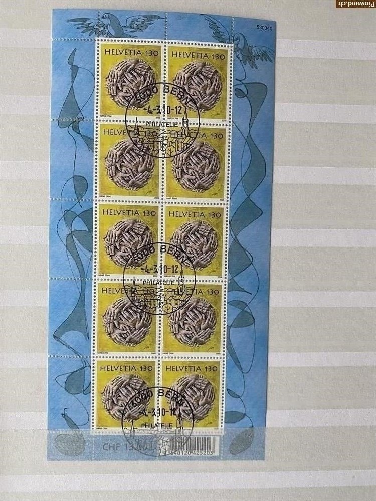 Bild 1: Briefmarke Kleinbogen Hans Erni zu verkaufen