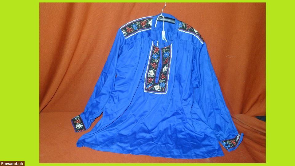 Bild 1: Hirtenhemd, Sennenchutteli Gr 54 blau zu verkaufen