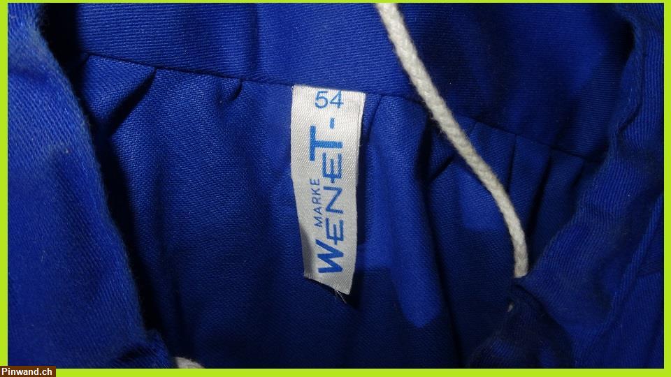 Bild 5: Hirtenhemd, Sennenchutteli Gr 54 blau zu verkaufen