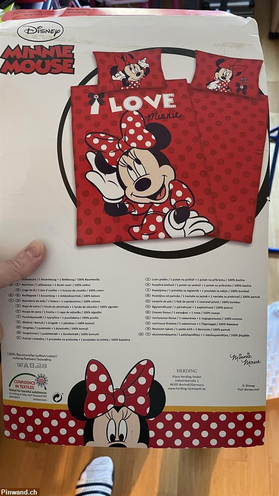 Bild 1: Minnie Mouse rot/weisser Bettanzug 160x210cm zu verkaufen