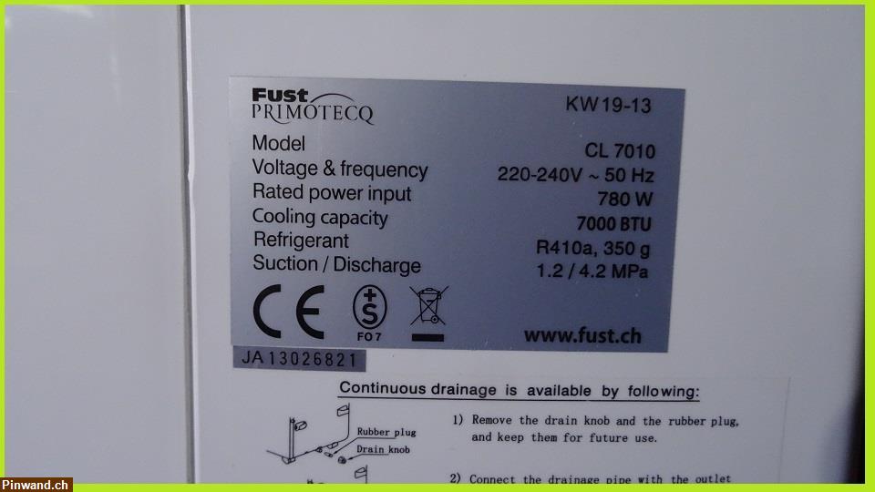 Klimagerät Primotecq CL 7010 von Fust zu verkaufen