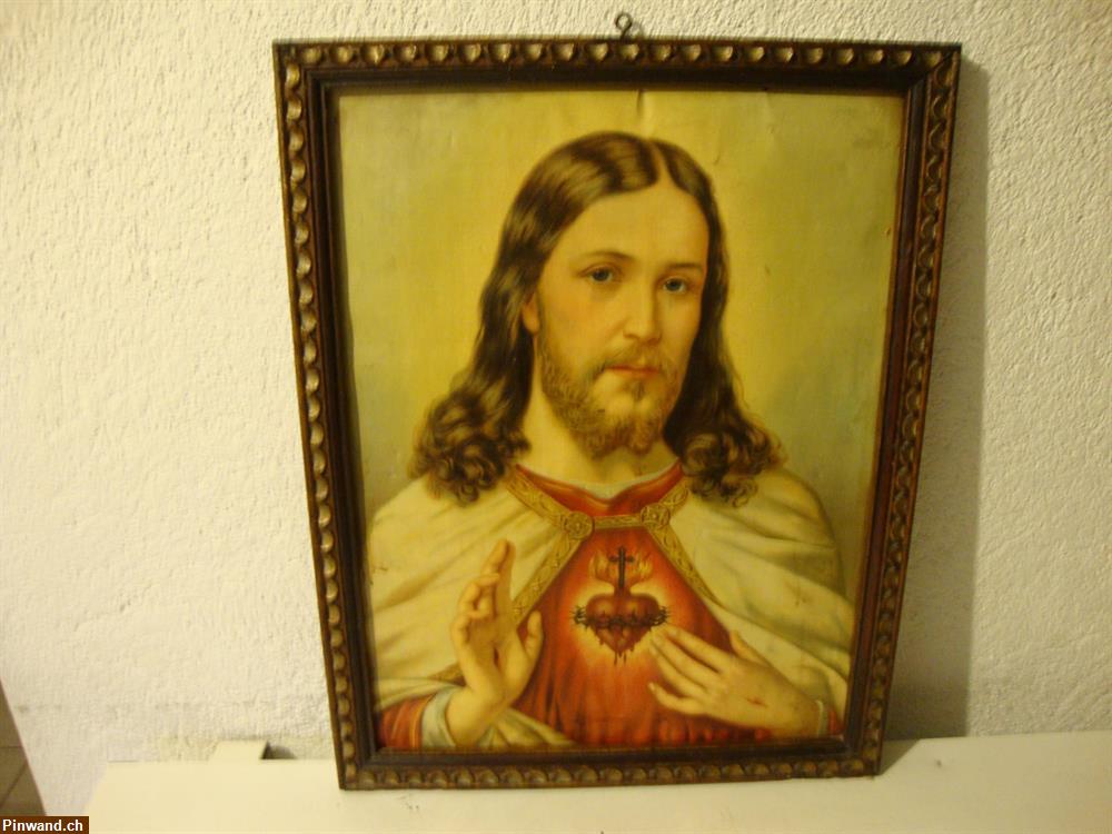 Bild 1: Altes Heiligenbild Jesus zu verkaufen