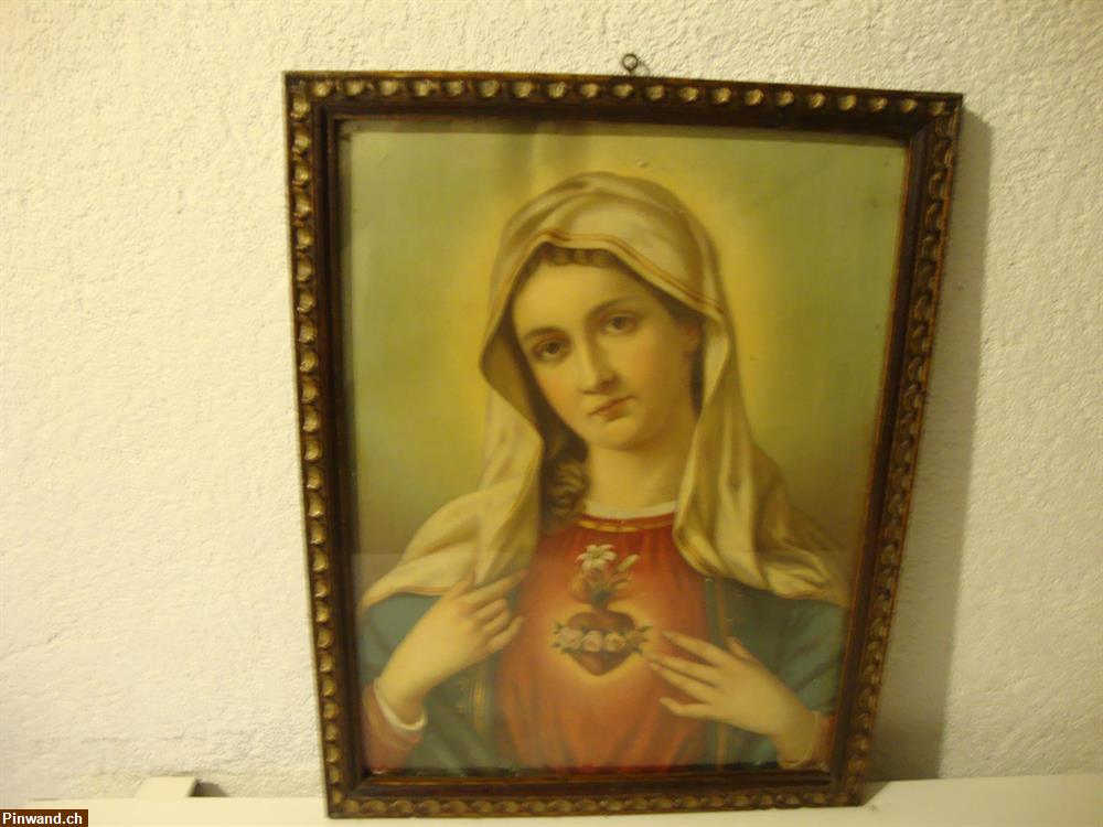 Bild 1: Altes Heiligenbild Maria zu verkaufen