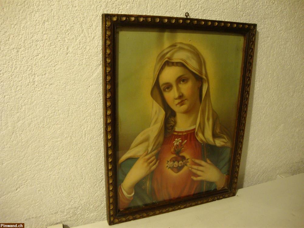Bild 2: Altes Heiligenbild Maria zu verkaufen