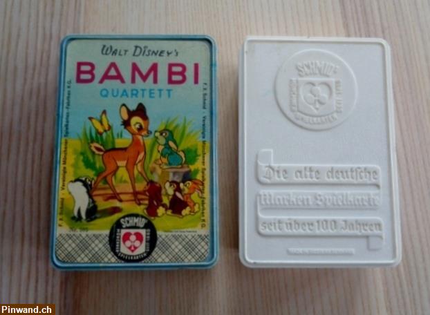 Bild 1: "BAMBI" Altes Spielquartett von Walt Disney