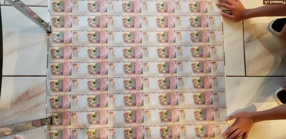 Bild 3: Banknote Bogen KBA Specimen Da Vinci De La Rue zu verkaufen