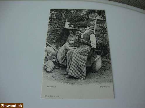 Bild 1: Alte Postkarte Wallis zu verkaufen