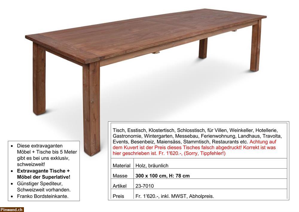 Bild 1: Tisch, massiv Holz, 300 x 100 cm zu verkaufen