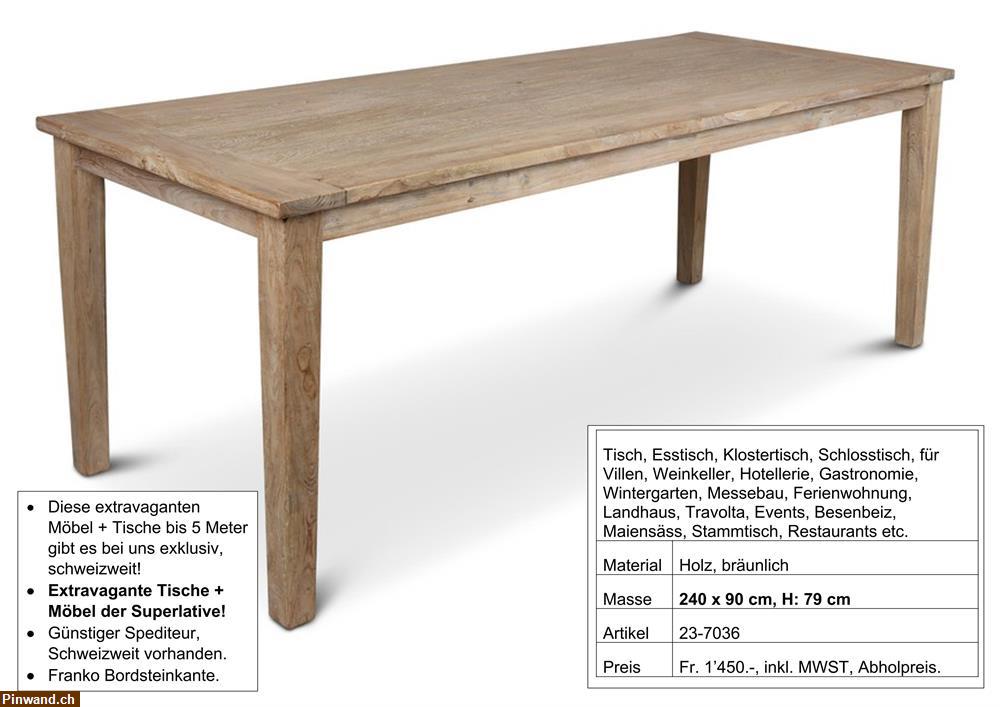 Bild 1: Tisch, Biedermeier Stil, 240  x 90 cm, H: 79 cm zu verkaufen